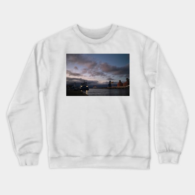 Sunset on the River Blyth Crewneck Sweatshirt by Violaman